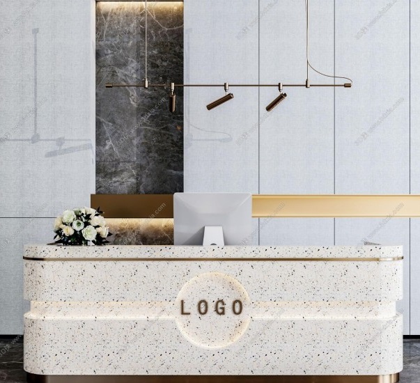 artificial marble reception desk