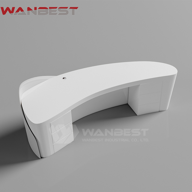 White solid surface desk