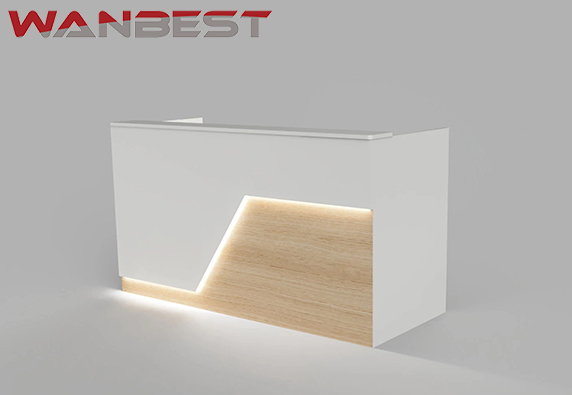 ada rustic led bespoke reception desk for nail salon