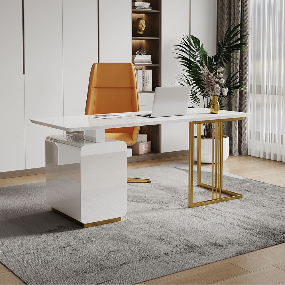 simple design executive desk with two drawers