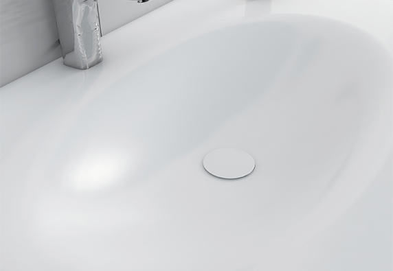 Solid surface material hotel pure white Washing sink