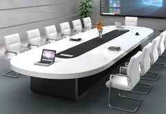 modern office oval white  round conference tables