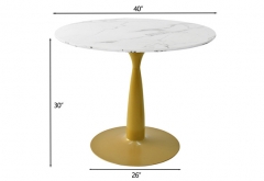 Small white custom modern  room marble dinning table