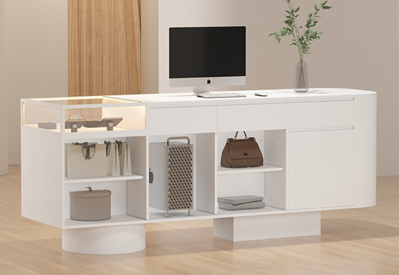 New popular office spa white reception counter desk