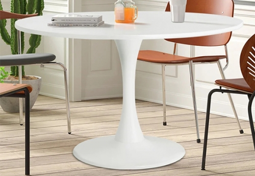 Simple round  marble top small circle dinning table