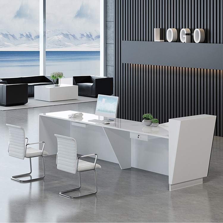 luxury artificial marble reception desk