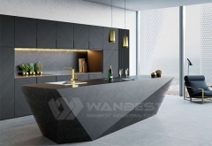 Modern marble top counter height kitchen island table