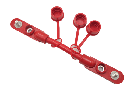 Freightliner Positive Battery Cable Overmolded Harness - RED for 2 Batteries