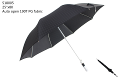 Aluminum shaft straight umbrella