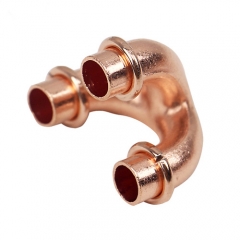 Good quality tripod copper pipe fittings with ring For Air Conditioners