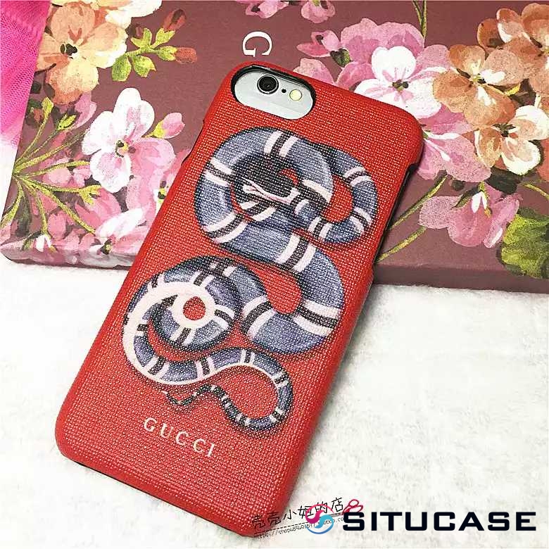 グッチスマホカバー iPhone8 ヘビ柄 gucci パロディ iphoneケース