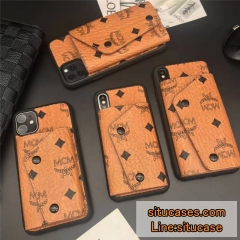 背面手帳型 iphone15/14/13pro maxケース エムシーエム iphone11pro/11/xrカバー カード 収納 可愛い アイフォン12/xs max/x 携帯ケース 上品 MCM iphone 11 レザー ケース おすすめ