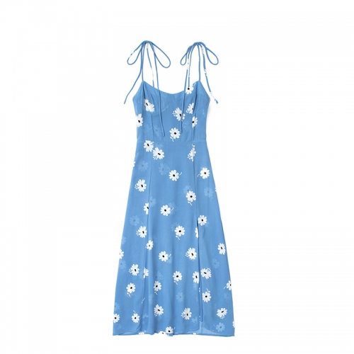 Daisy print suspender dress