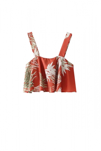 Loose strap with tropical print