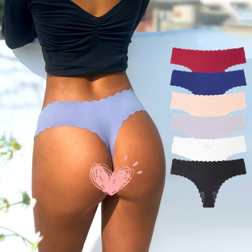 Sexy wavy edge yoga sports panties