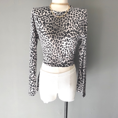 LEOPARD TIE TOP