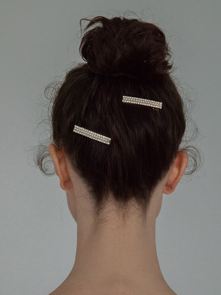Pearl small diamond hair clip Duckbill clip / hair accessories