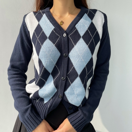 Knitted outer cardigan women's coat sweater