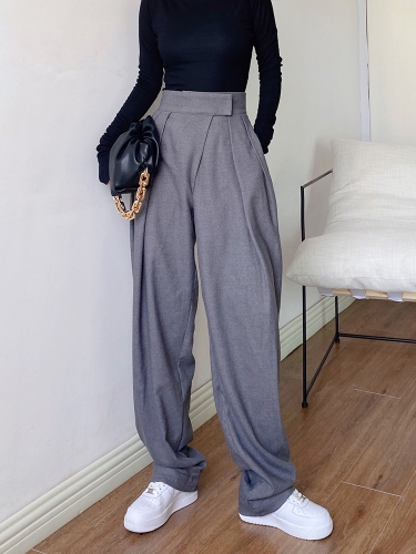 High waist suit wide leg pants