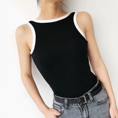 Sexy halter narrow shoulder sleeveless camisole