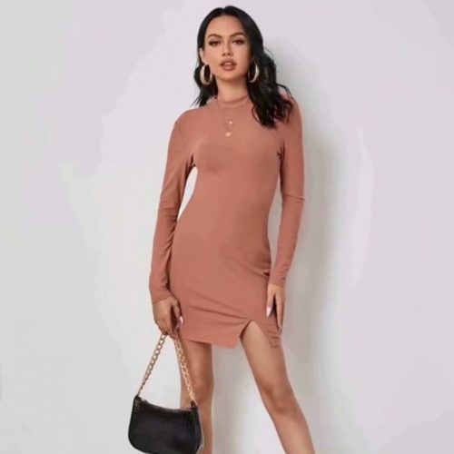 High stretch long sleeve dress