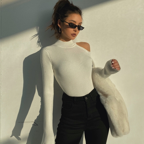 One-shoulder sweater