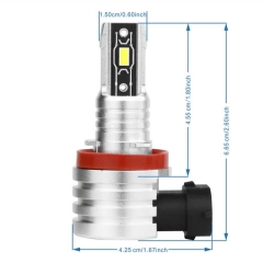 NH H8 H9 H11 H16 All in one 1:1 size plug & play LED headlight bulb