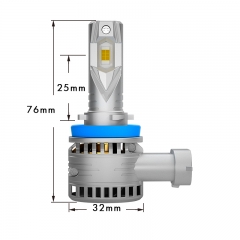 X9 H8 H9 H11 H16 大功率 50W 直插款LED 汽车大灯