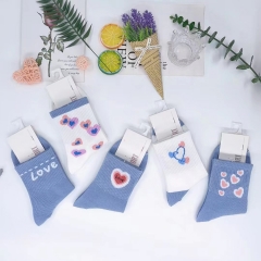 Women's colored cotton socks