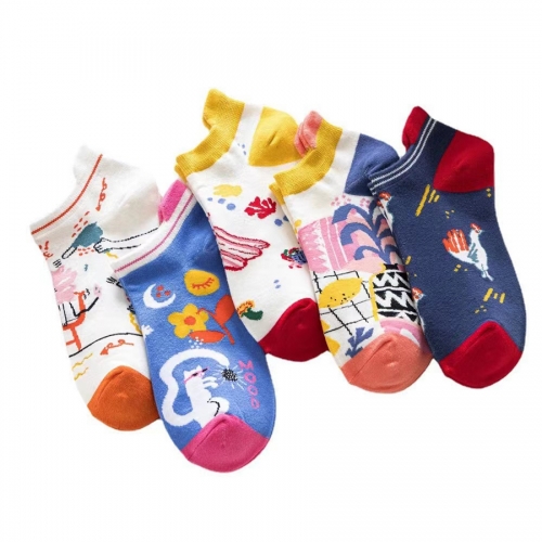 European and American socks female short socks