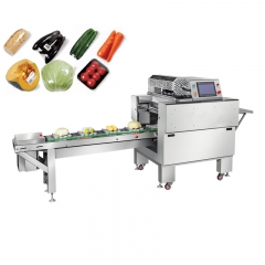 Cling Film Wrapping Machine For Both with Tray and without Tray Package Fruit And Vegetables