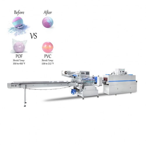 High Speed Automatic Bath Bomb Ball Shrink Packaging Machine Film Wrapping Packing Machine