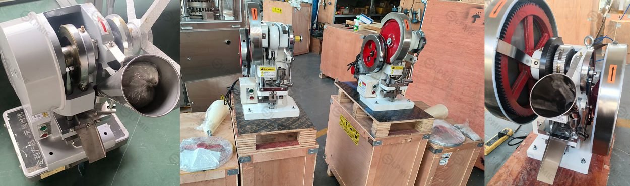 Multiple models of TDP single punch tablet press, TDP1.5, TDP5, TDP6 powder tablet making machine with customized dies