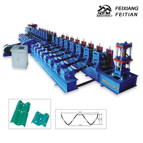 Highway guardrail roll forming machine