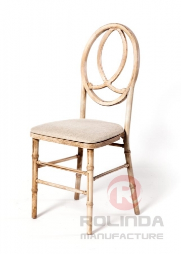 Antiqure white wooden phoenix chair