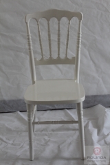 Durable cheap stacking White wooden Napoleon Chair