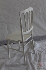 Durable cheap stacking White wooden Napoleon Chair