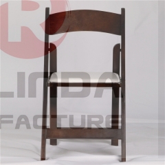 wholesale mahogany color  folding wedding chair