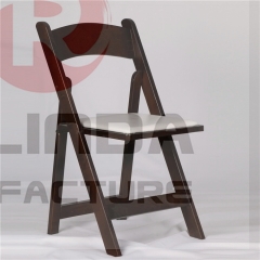 wholesale mahogany color  folding wedding chair