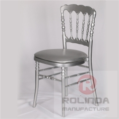 wholesale wooden Napoleon Chair silver color