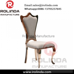 metal frame gold stainless steel bride and groom chair
