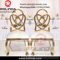 Gold frame stainless steel furniture design cheap hotel chairs