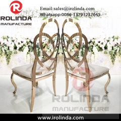 Gold frame stainless steel furniture design cheap hotel chairs