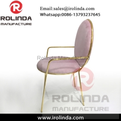 Pink color luxury  style china cheap  dining chairs