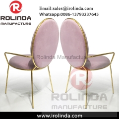 Pink color luxury  style china cheap  dining chairs