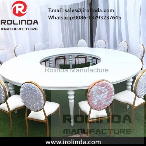 elegant colour white s shaped center table , unique center table