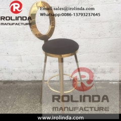 High quality modern stainless steel gold baroque chair for sale