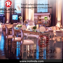 China supplier event stainless steel used high bar table and chairs
