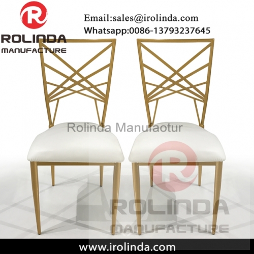 New arrival modern iron metal frame wholesale wedding chairs