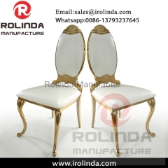 Crown design pu leather gold frame wedding wholesale throne chair